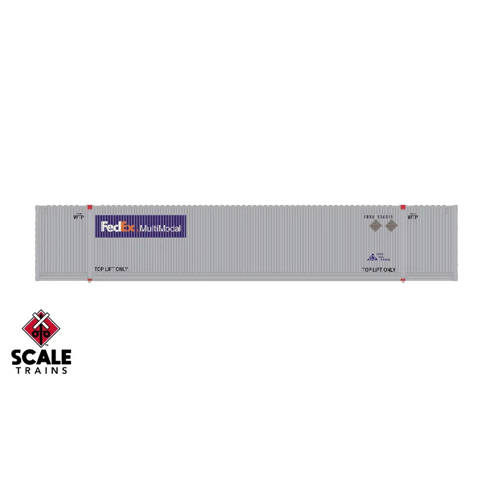 Scale Trains N 53 CIMC Container FedEx Color Logo Single Spring