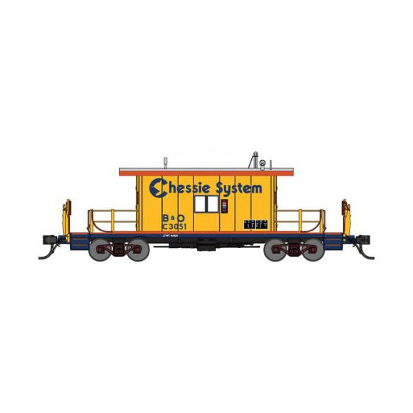 Bluford Shops HO Transfer Caboose Long Roof Chessie System "B&O"