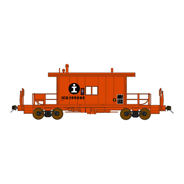 Bluford Shops HO Transfer Caboose Long Roof Illinois Central Gulf