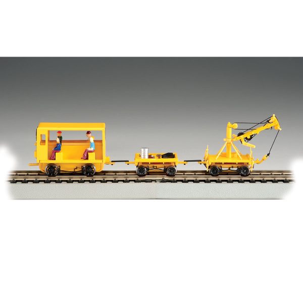 Bachmann HO Spectrum Speeder w/ Work Crane & Cart