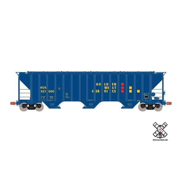 Scale Trains HO Operator PS 4785 Covered Hopper KCS "Golden West Services"