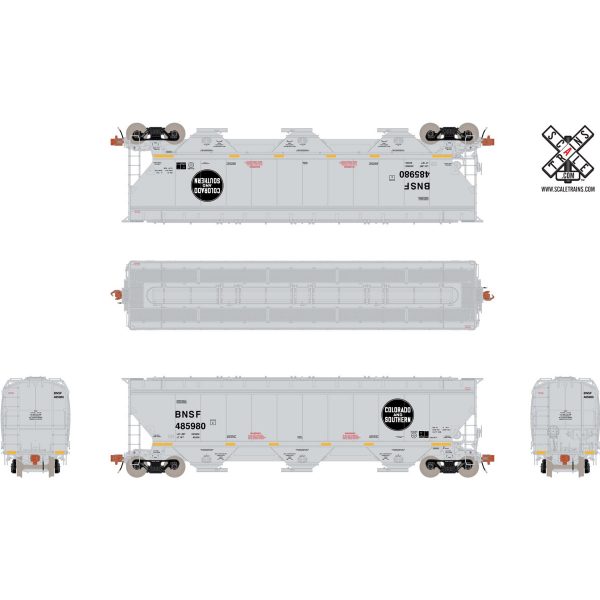 Scale Trains HO Rivet Counter Gunderson 5188 Covered Hopper BNSF "CB&Q" - Image 2