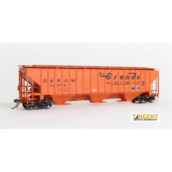 Tangent HO PS-2CD 4750 Covered Hopper Denver & Rio Grande