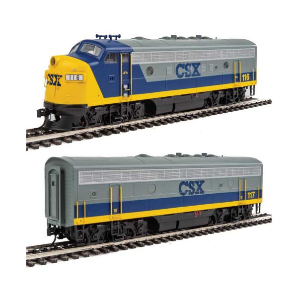 Walthers Mainline HO F7A-B Set CSX "YN2" W/ DCC & Sound - Spring Creek ...