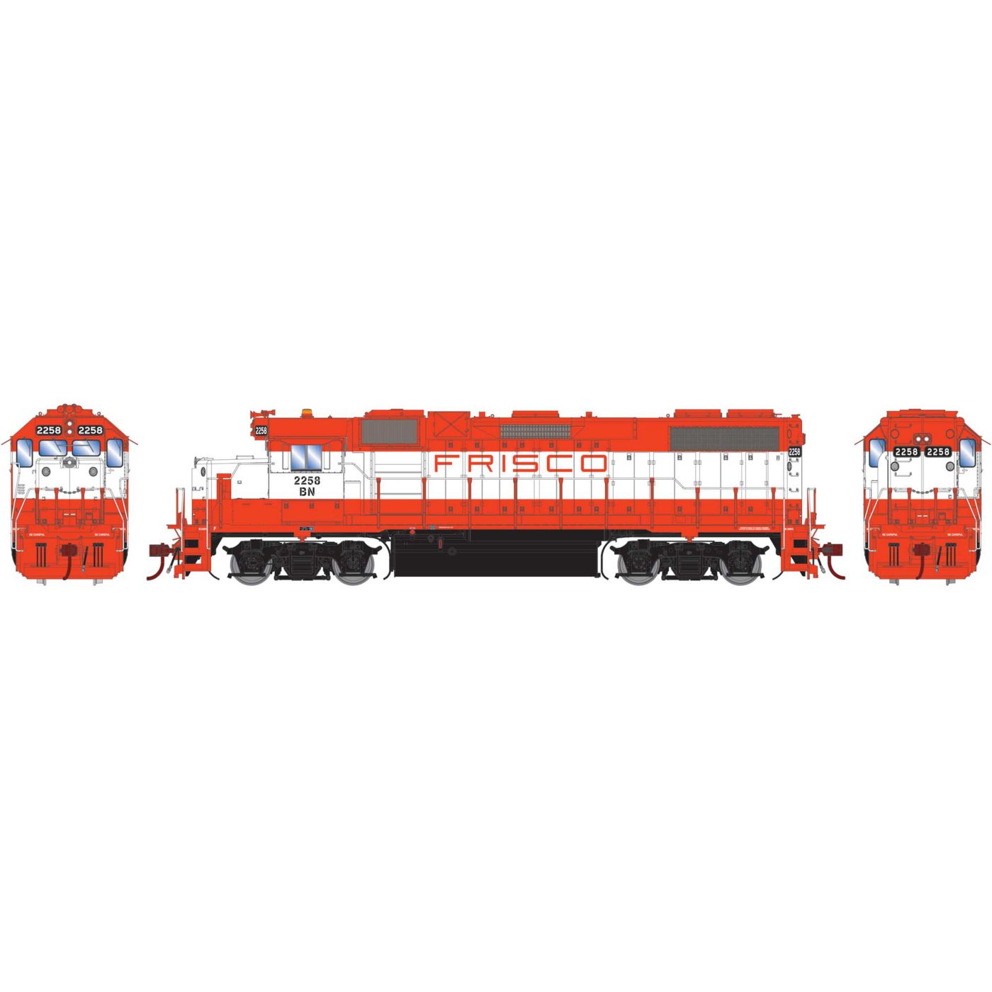 Athearn Genesis HO GP38-2 Burlington Northern ex SLSF w/ DCC & Sound ...