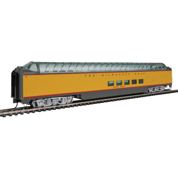 Walthers Proto HO 85' Pullman Super Dome Milwaukee Road "Yellow & Gray" Deluxe Edition #58