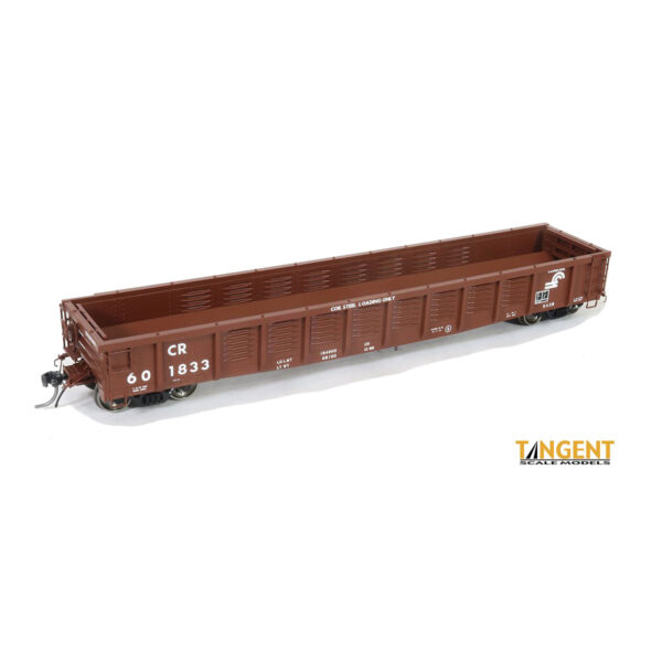 Tangent HO PRR & PC Shops G43 Class Corrugated Side Gondola Conrail "1988 G43B Coil Service w/ Coil Racks"