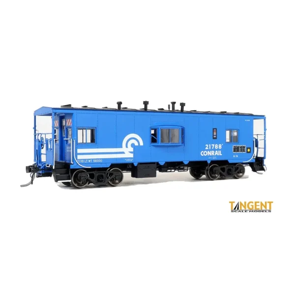 Tangent HO Despatch Shops Inc N7 Class Steel Bay Window Caboose Conrail "Blue Repaint 1979+" w/ Lights