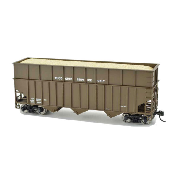 Bowser HO 70 Ton Wood Chip Hopper Data Only "Brown, Ribbed Side"