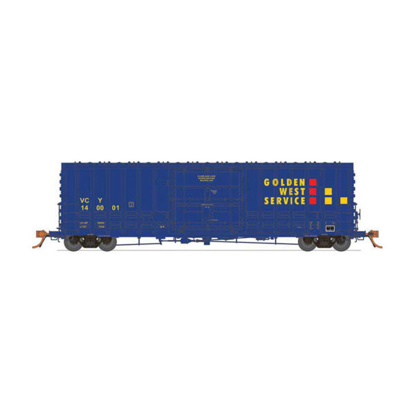 Rapido HO 50' PC&F B-100 Plug Door Box Car Golden West Service "Ventura County"