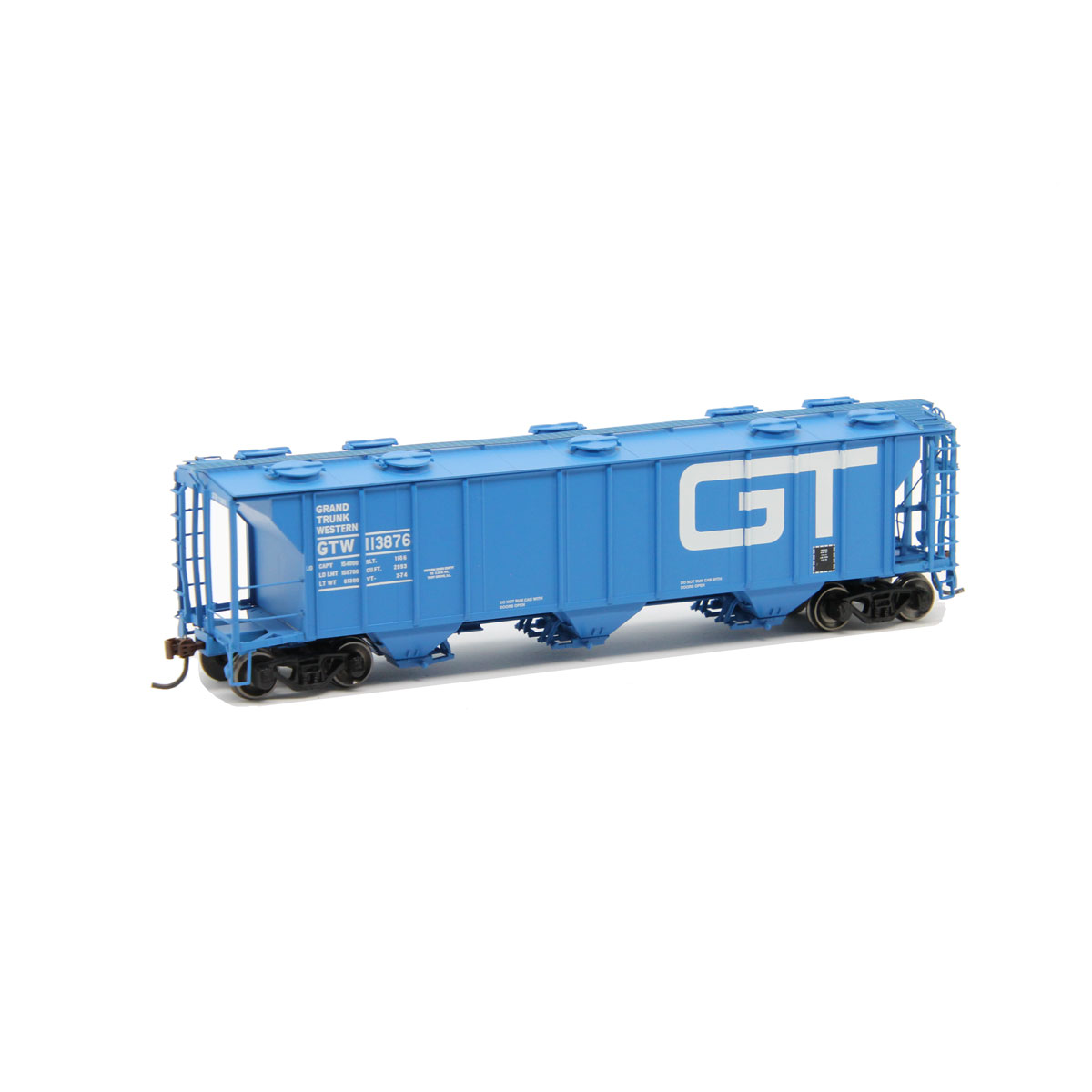 Athearn HO PS-2 2893 3-Bay Covered Hopper Grand Trunk "Blue" - Spring