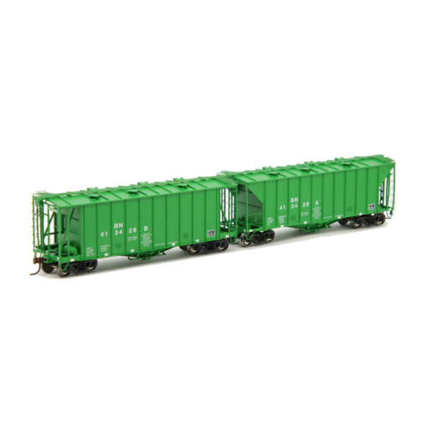 Athearn HO GATC 2600 Airslide Covered Hopper Burlington Northern “Plain” Drawbar 2 Pack