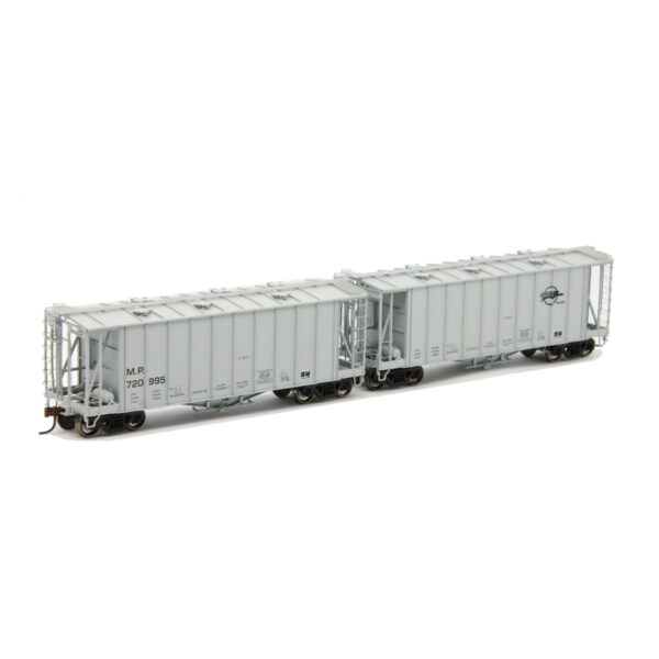 Athearn HO GATC 2600 Airslide Covered Hopper Missouri Pacific Drawbar 2 Pack