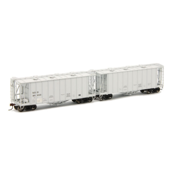 Athearn HO GATC 2600 Airslide Covered Hopper Soo Line Drawbar 2 Pack