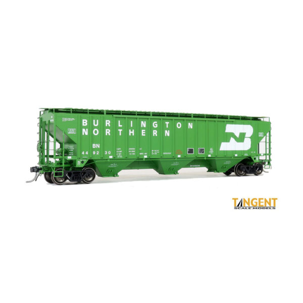 Tangent HO PS-2CD 4750 Covered Hopper Burlington Northern "Delivered 1-1980"