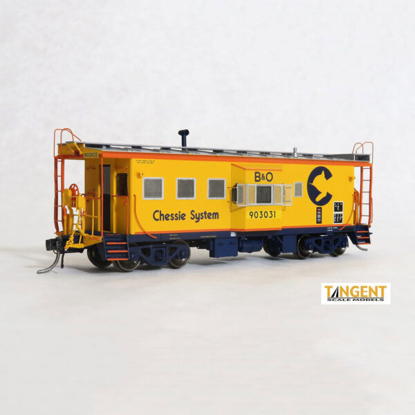 Tangent HO ICC I-18 Steel Bay Window Caboose Chessie System "B&O 1982+" w/ Lights