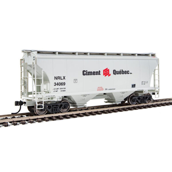 Walthers Mainline HO 39' Trinity 3281 Covered Hopper NorRail Ciment Quebec Inc. "NRLX"