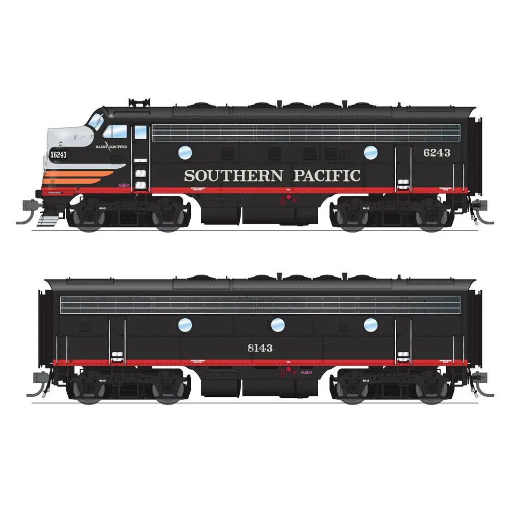 Broadway Limited Paragon 4 HO F7A&B Southern Pacific "Black Widow" W ...