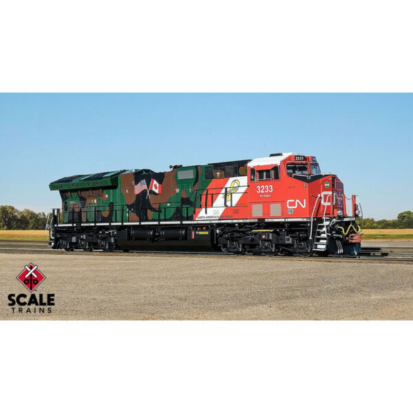 Scale Trains HO Rivet Counter Tier 4 ET44AC Canadian National "Veterans, Angled Exhaust" #3233 w/ DCC & Sound