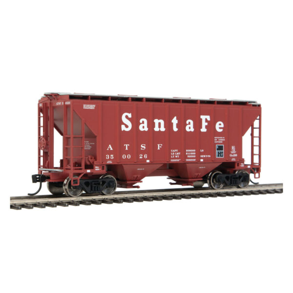 Walthers Mainline HO 37' Trinity 2980 Covered Hopper Santa Fe