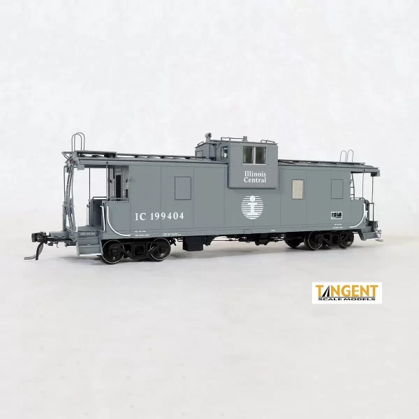 Tangent HO Centralia Shops Steel Wide Vision Caboose Illinois Central "Gray Repaint 1988+" w/ Lights