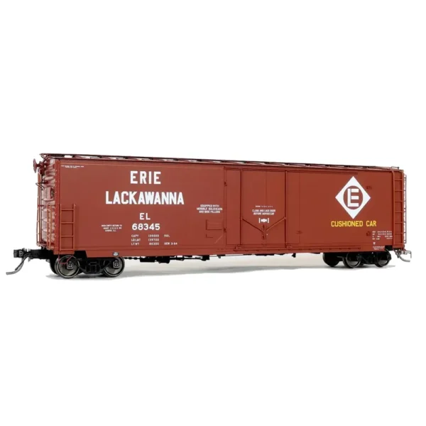 Moloco HO General American 50' RBL Sill 1 Boxcar, Offset Door Erie Lackawanna "Cushion Car"