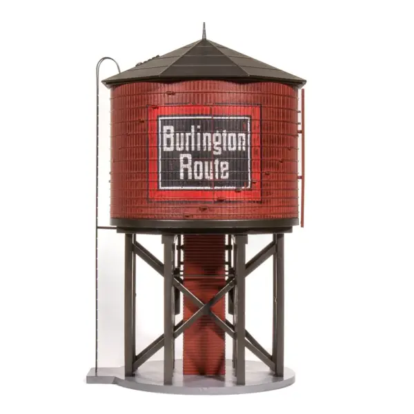 Broadway Limited HO Operating Water Tower Weathered Chicago Burlington & Quincy