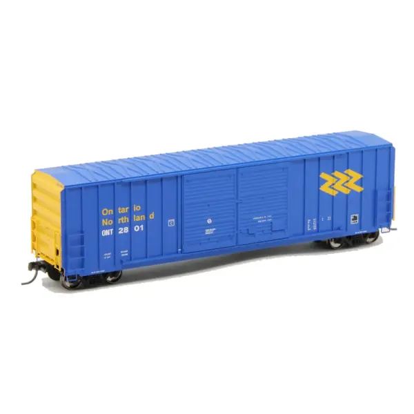 Intermountain HO 50' FMC 5283 Double Door Box Car Ontario Northland "Bright Blue"