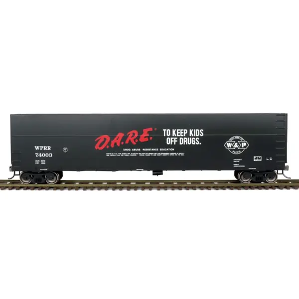 Intermountain HO FMC Welded Side Wood Chip Car Willamette & Pacific #74003 "D.A.R.E"