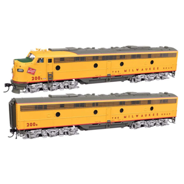 Walthers Proto HO E9A-B Set Milwaukee Road "Yellow" w/ DCC & Sound