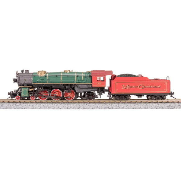 Broadway Limited Paragon 4 N 4-6-2 Heavy Pacific Merry Christmas "Red & Green" w/ DCC & Sound #25