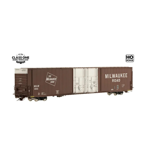 Class One Model Works HO 86' Thrall High Cube Box Car Milwaukee Road