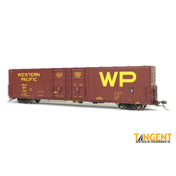 Tangent HO 60' Thrall Double Plug Door Box Car Western Pacific "Original Red 1969"