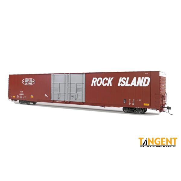 Tangent HO 86' Greenville High Cube Box Car Rock Island "Delivery 1969 Red"