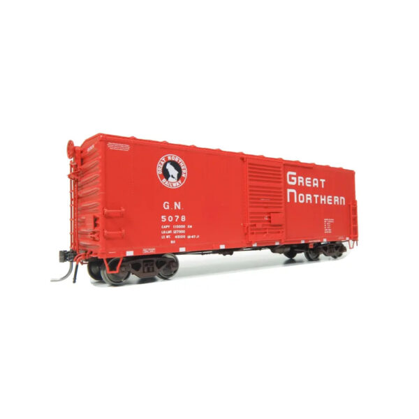 Rapido HO 40' St. Cloud 12 Panel Box Car Great Northern "Vermilion Red, Late Dreadnaught"