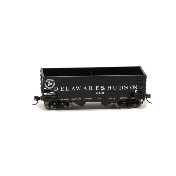 Bowser HO 55 Ton Fishbelly 2 Bay Hopper Delaware & Hudson "Black, Blt. 1-40"