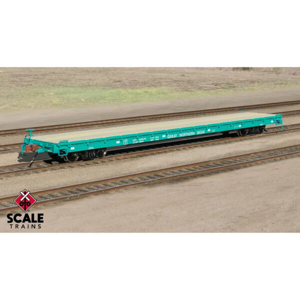 Scale Trains HO Fox Valley Models 60' PS F60GH Flat Car Great Northern