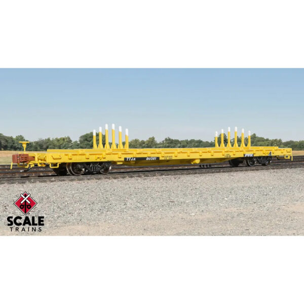 Scale Trains N Rivet Counter F68BH Finger Rack Flat Car Trailer Train "Speed Logo"