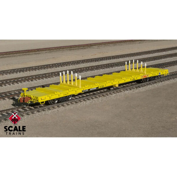 Scale Trains N Rivet Counter F68BH Finger Rack Flat Car Trailer Train "Red Logo"