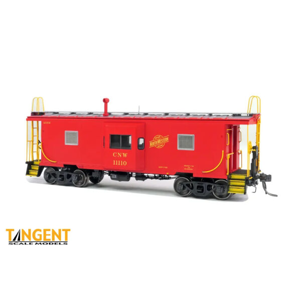 Tangent HO ICC CNW Bay Window Caboose Chicago Northwestern "1966 Delivery Red"