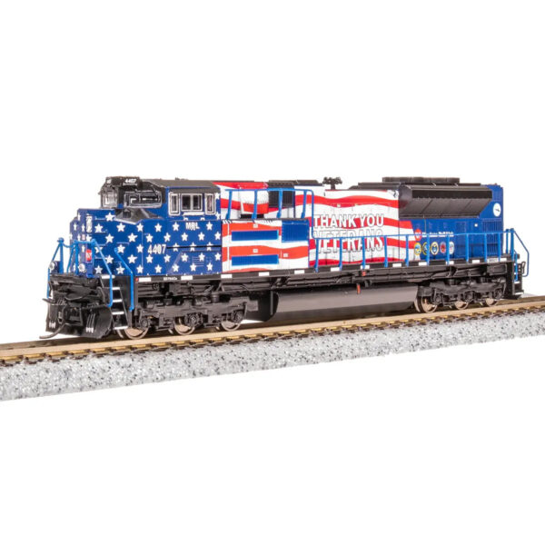 Broadway Limited Paragon 4 N SD70ACe Montana Rail Link "Veterans Tribute" w/ DCC & Sound #4407