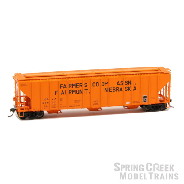 *Spring Creek Exclusive Scale Trains ExactRail HO Evans 4780 Covered Hopper Farmers CO-OP Fairmont, Nebraska "USLX"